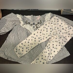 Catherine Malandrino Gray Striped Baby Outfit